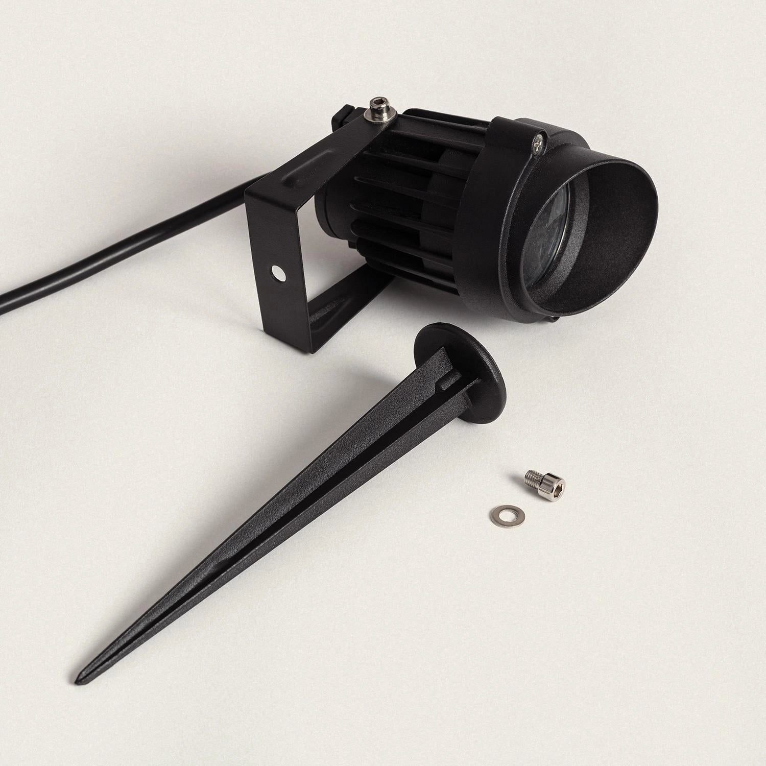 Grondspot zwart 12V easyfit 7W led 2700K warm wit