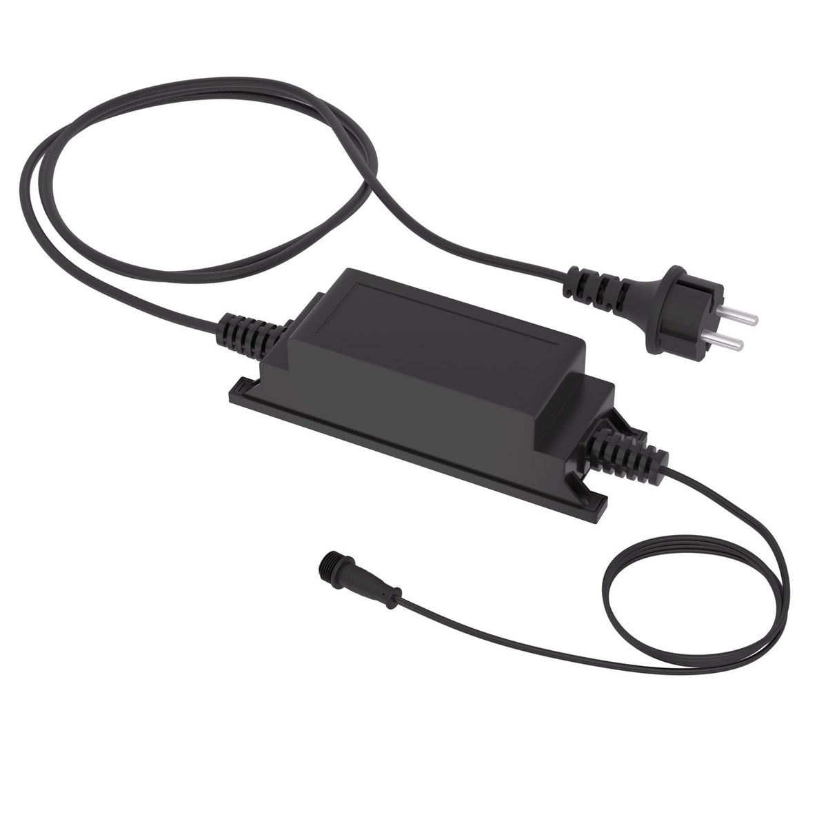 12V Voeding DC 30W ip67 Easyfit Zwart met stekker 1M kabel