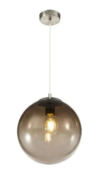 Hanglamp smoke glas industrieel e27 fitting rond 300mm