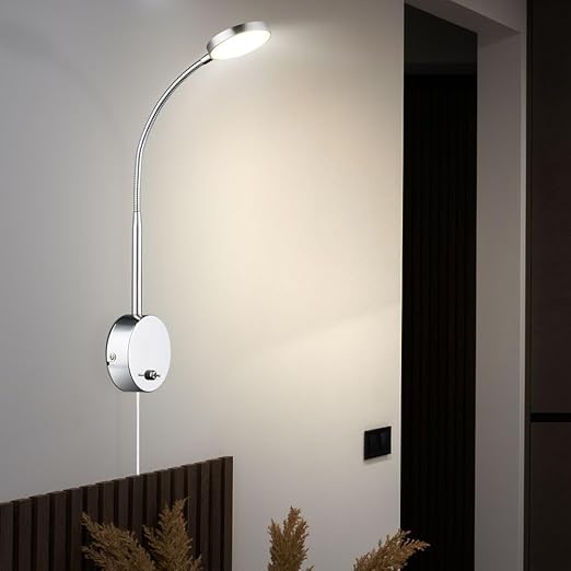 OP=OP Wandlamp Pegasi zilver verstelbaar met schakelaar