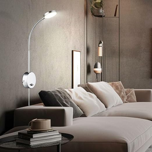 OP=OP Wandlamp Pegasi zilver verstelbaar met schakelaar