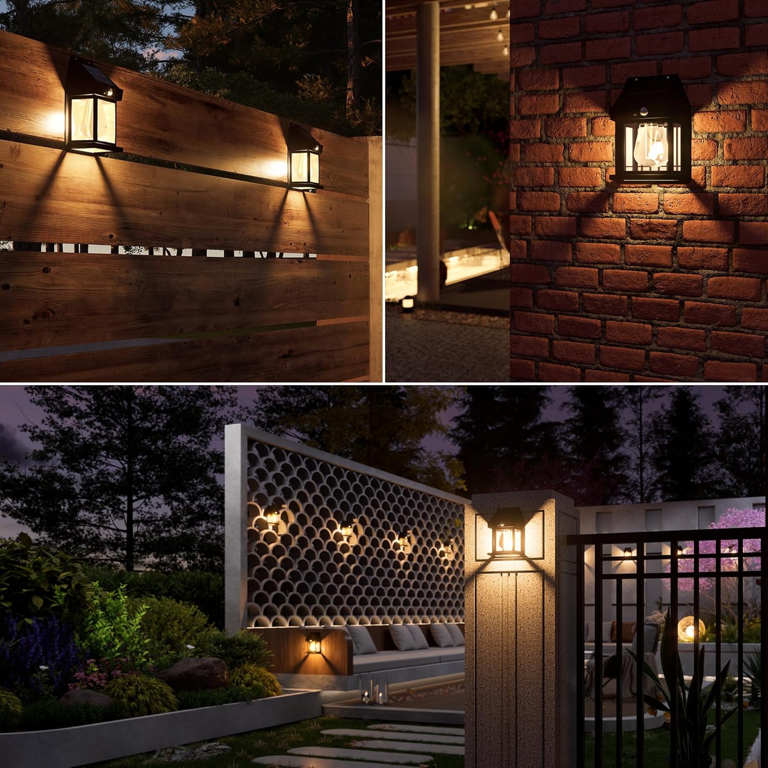 Buitenlamp op zonne energie SET VAN 2 STUKS IP65