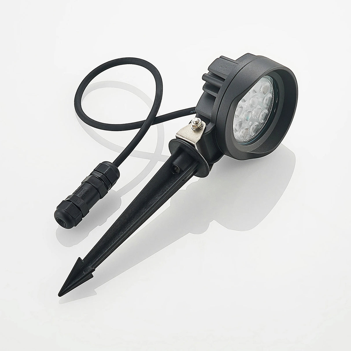 Lindby Emar LED prikspot in donkergrijs 9w 3000K