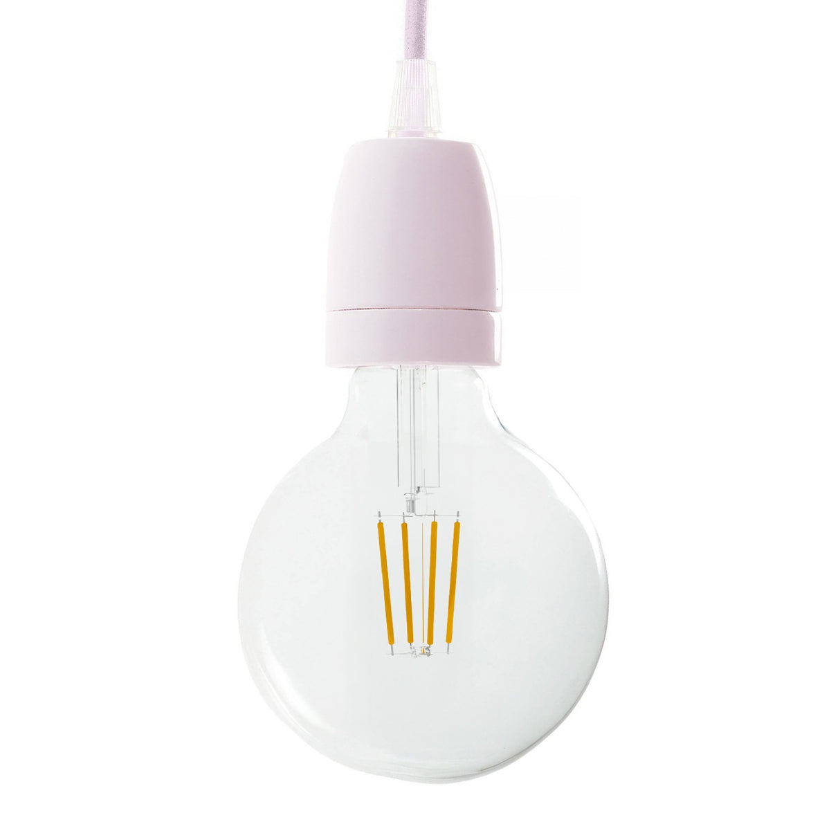 Porselein E27 fitting modern glad met trekontlaster