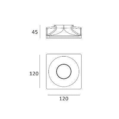 Gips inbouwspot gu10