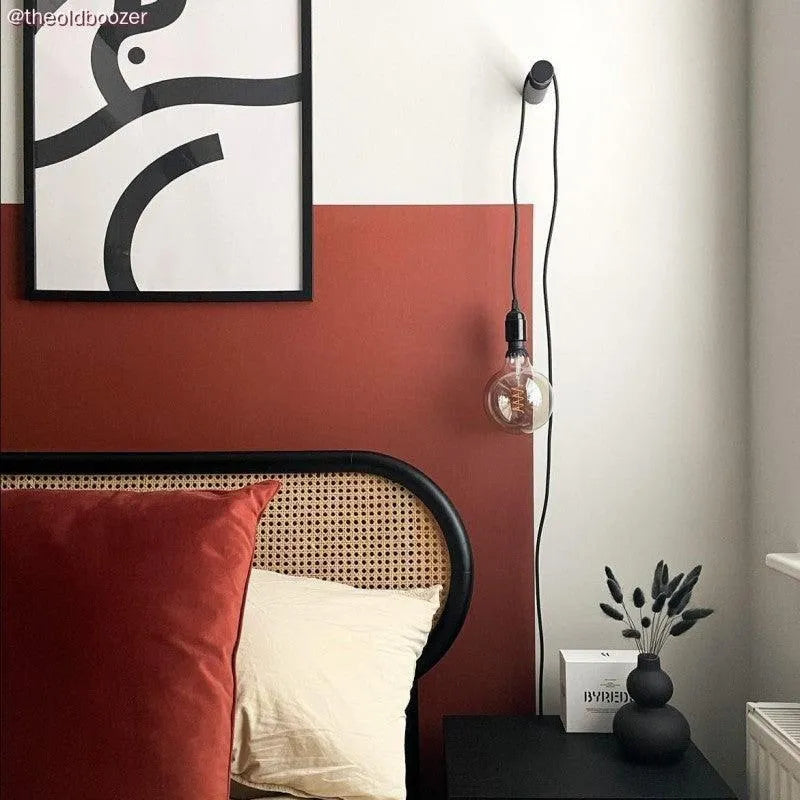 Zwarte fitting lamp E27 Bakeliet zwart glad - FOIR