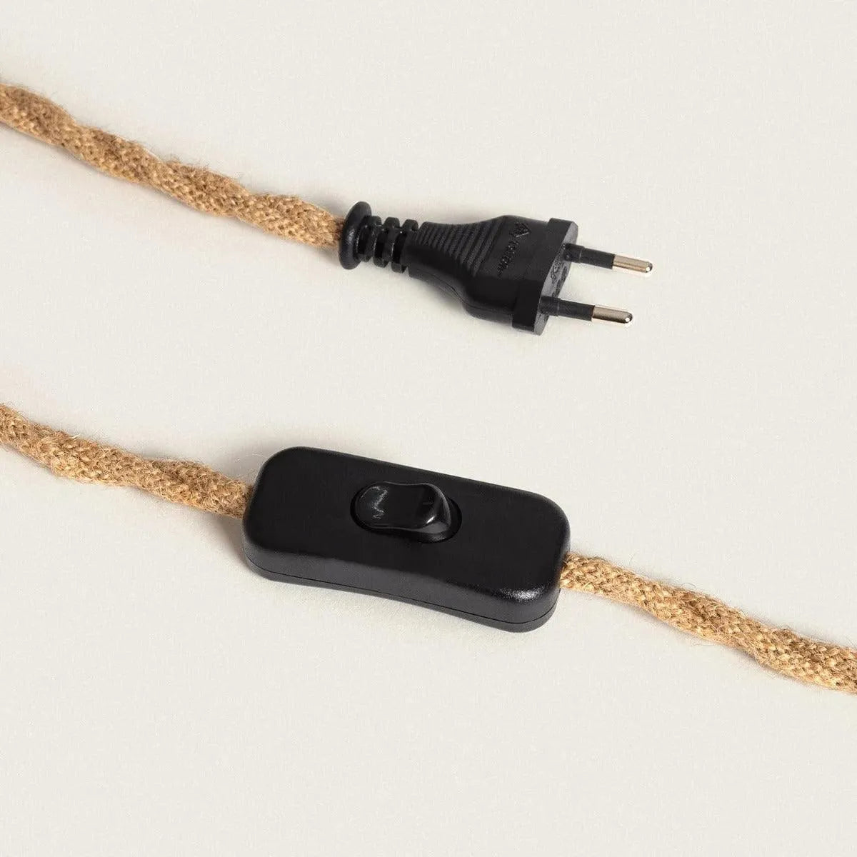 Zwart witte tafellamp met stoffen kap E27 fitting 'Marit' - FOIR