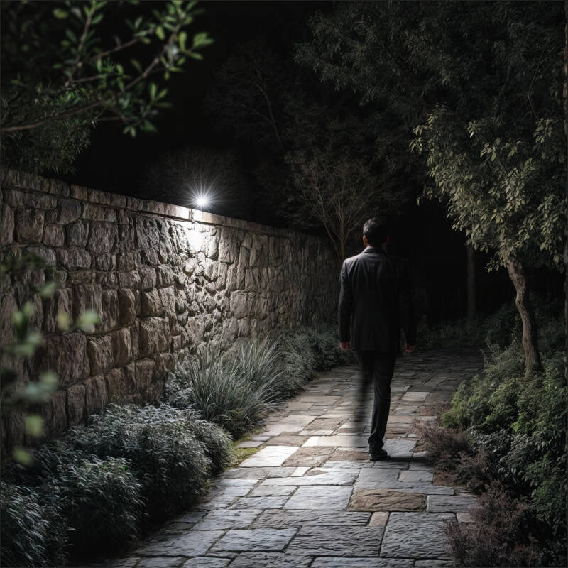 Breedstraler sensor zwart met 50W led helder wit