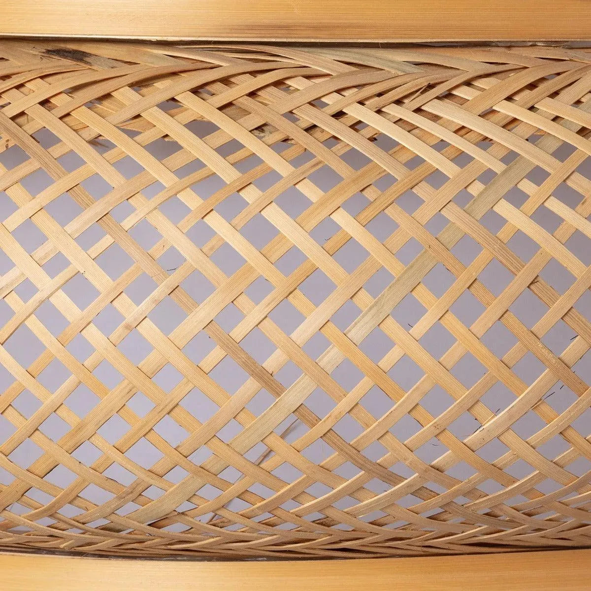 Plafondlamp gevlochten bamboe E27 fitting 'Louis' 40 cm - FOIR