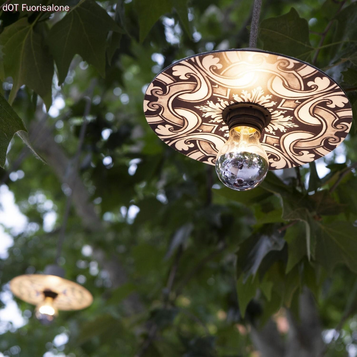 Hanglamp buiten platte design kap 5 meter E27 IP65