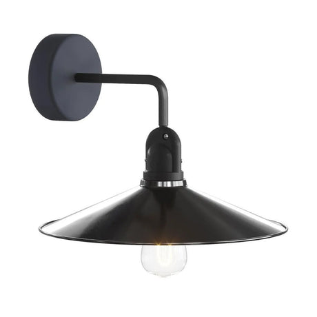 Buitenlamp industrieel zwart 'Karl' E27 fitting 300mm IP65 - FOIR