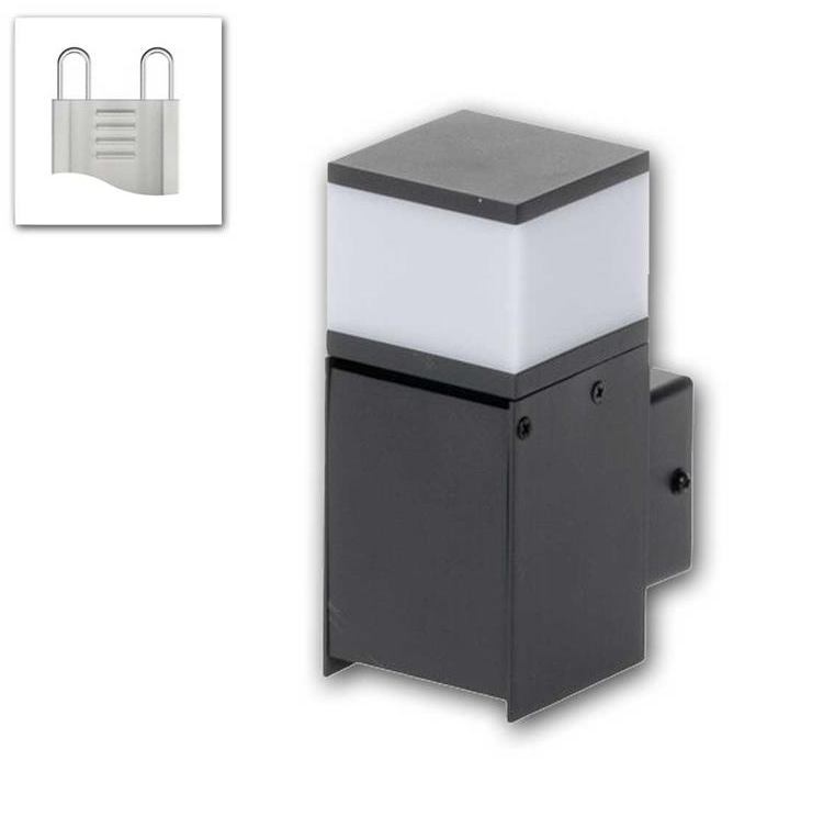 Buiten wandlamp met stopcontact vierkant G9 led kubus