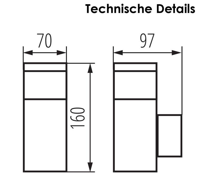 Buiten wandlamp met stopcontact vierkant G9 led kubus
