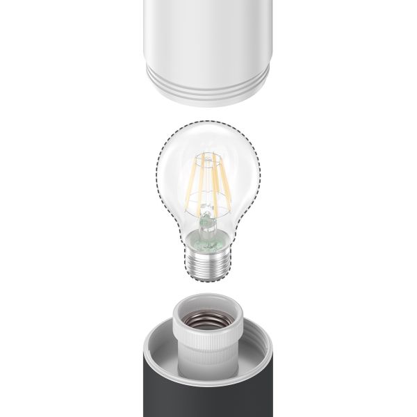 Staande buitenlamp E27 fitting rond IP44 39 cm