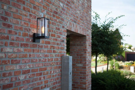 voordeur glas buitenlamp e27 fitting vierkant led