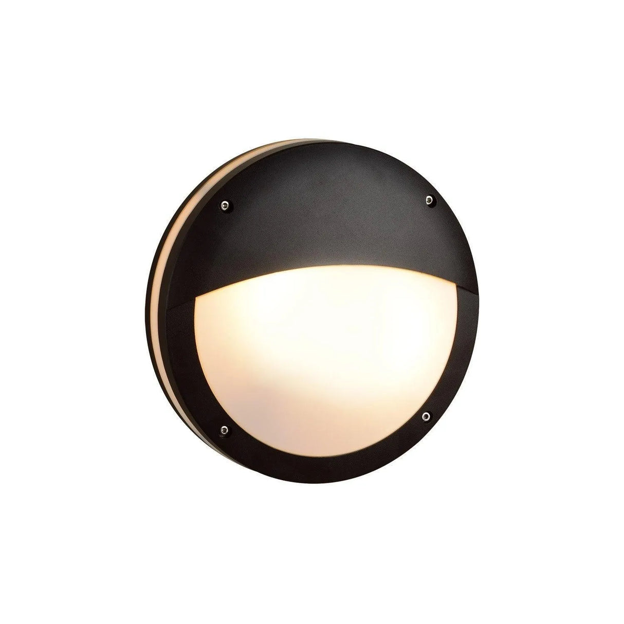 Wandlamp zwart rond buitenverlichting E27 fitting wandlamp rond