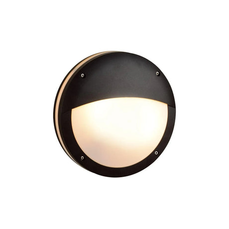 Wandlamp zwart rond buitenverlichting E27 fitting wandlamp rond