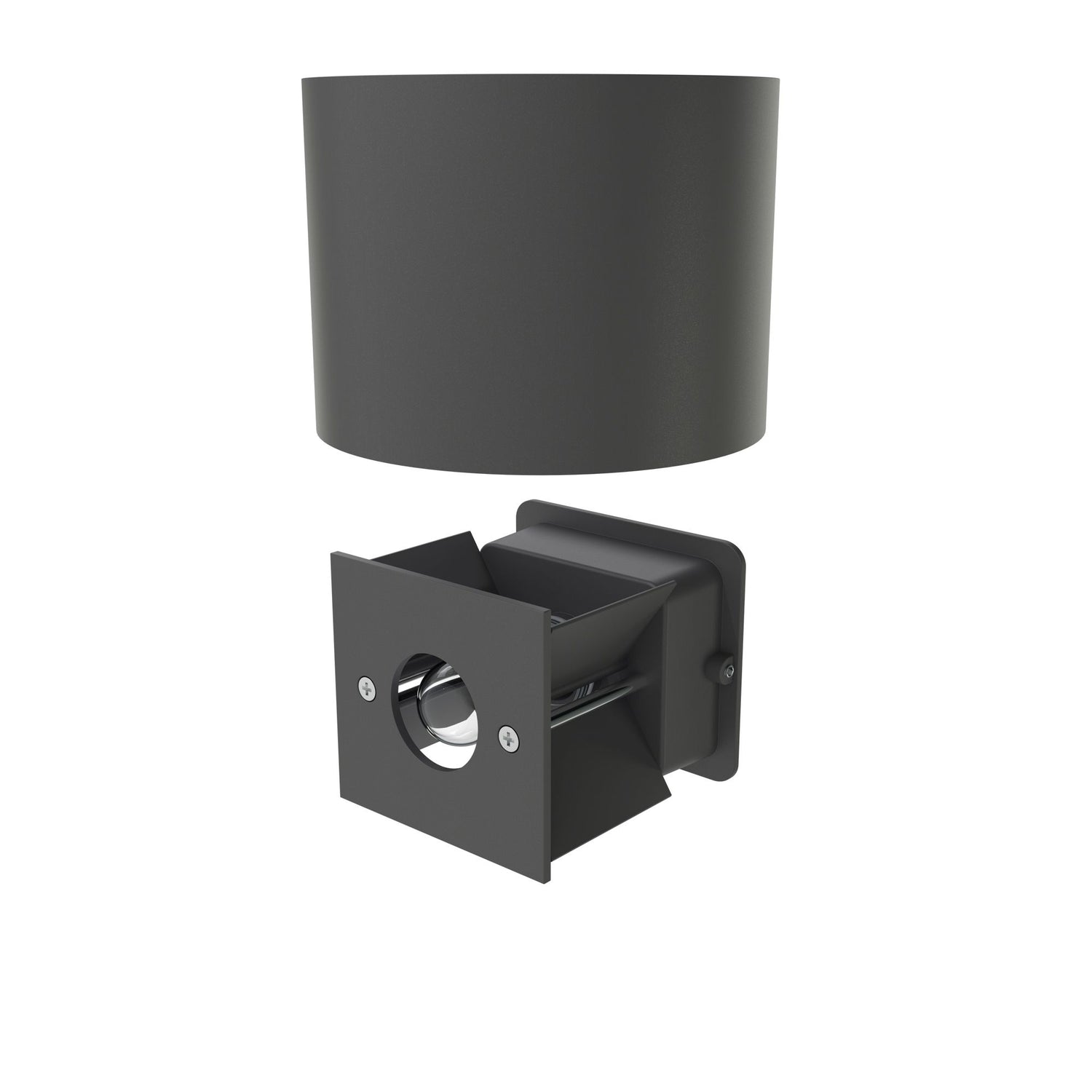 Buitenlamp zwart rond metaal Ip65