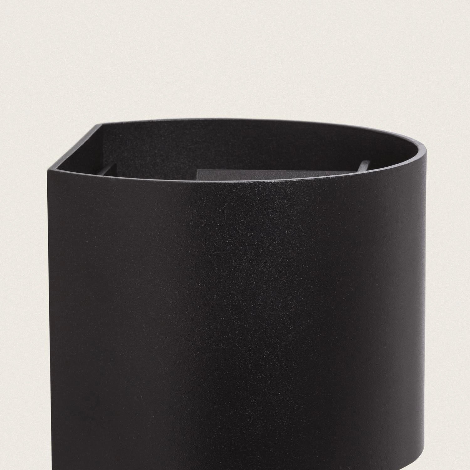 Buitenlamp zwart rond metaal Ip65