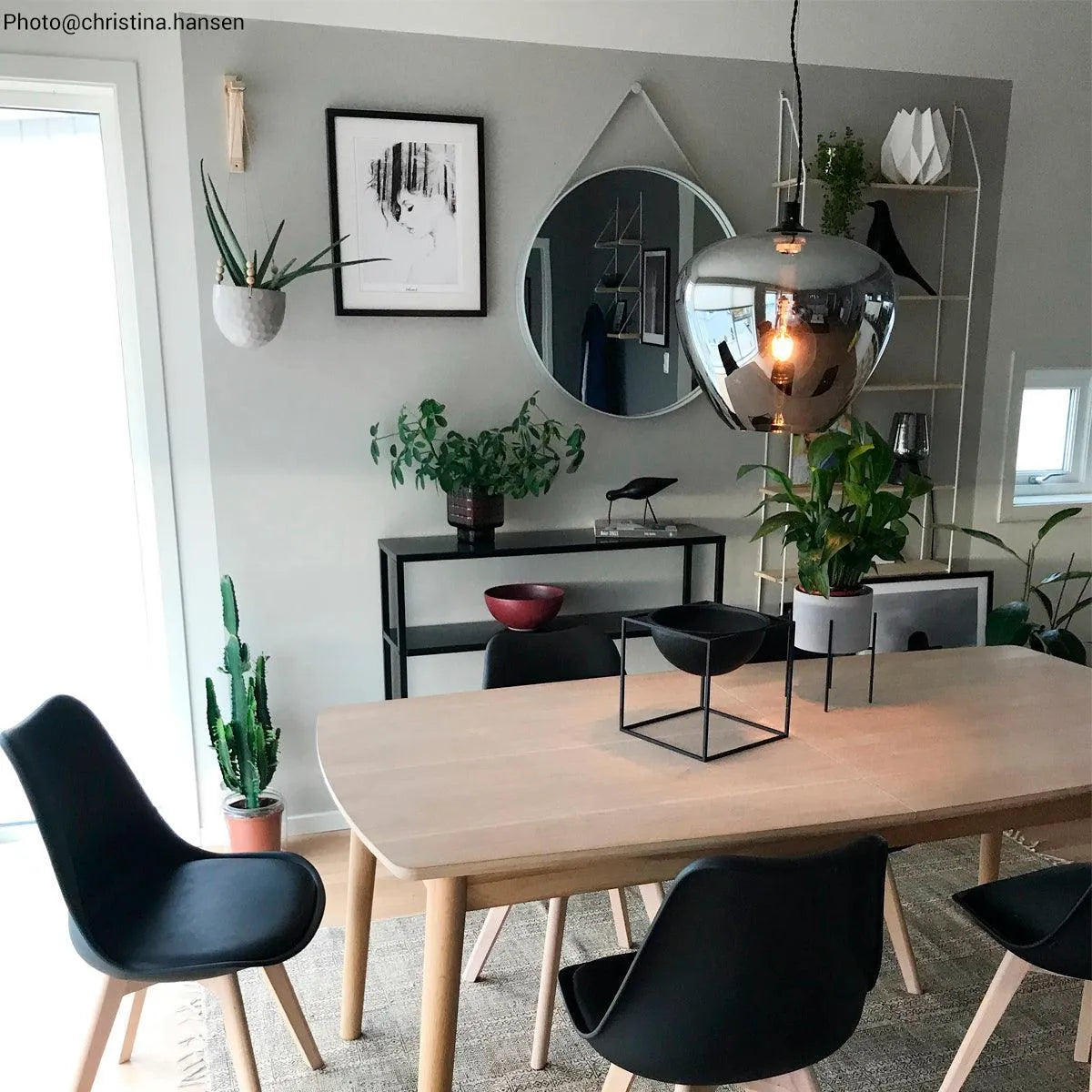 Hanglamp rookglas design led lamp spiegel design