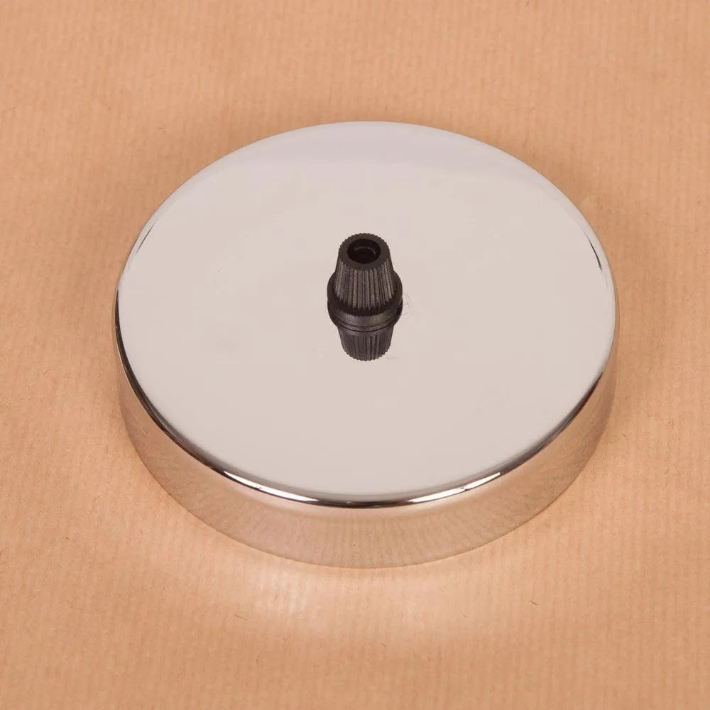 chroom plafondkap 1 uitgang staal