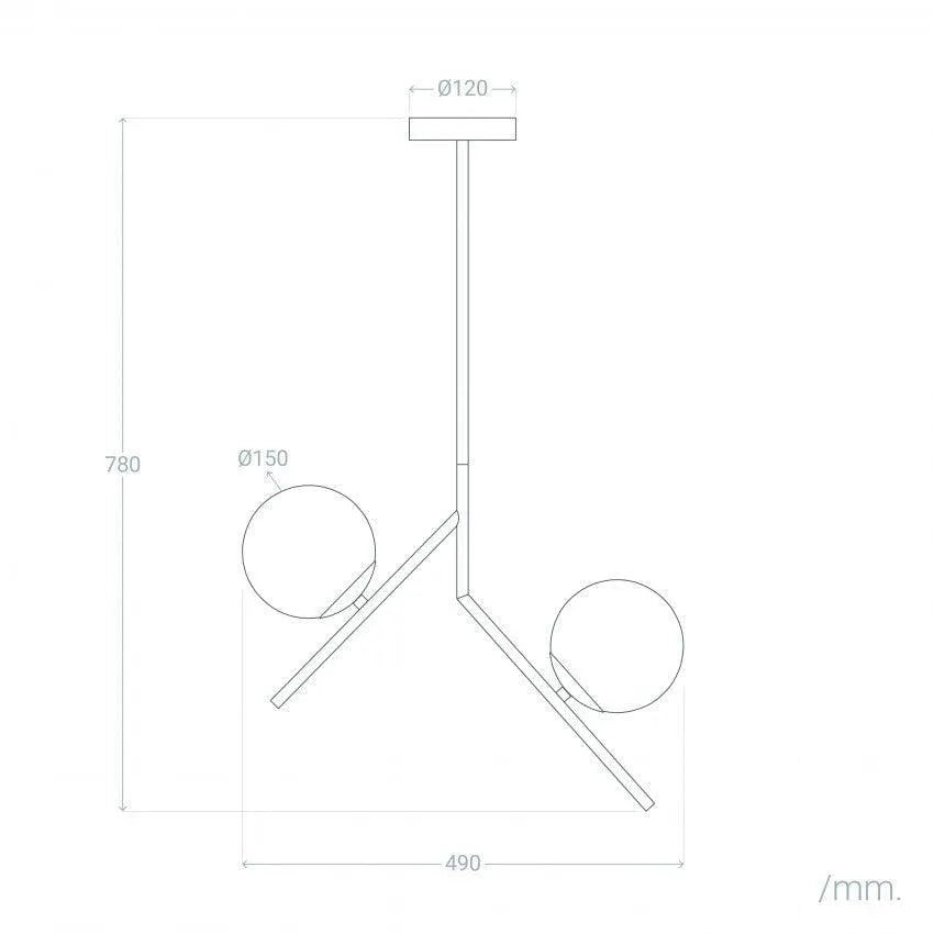 Hanglamp zwart 'Mono zwart' opaal glas e14 fitting design modern led lamp - FOIR