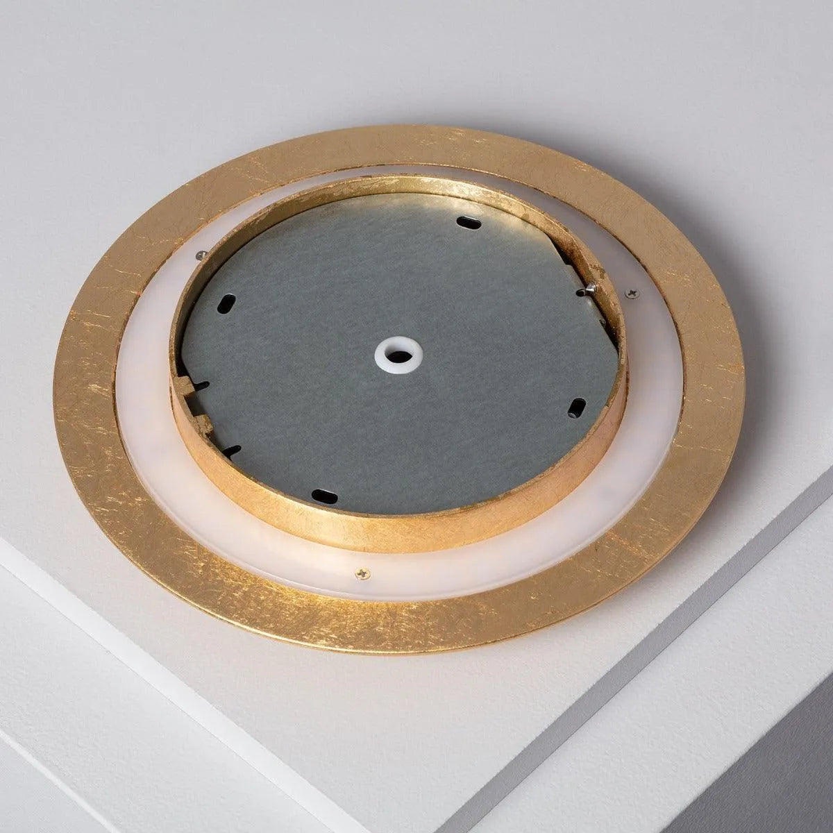 Wandlamp goud 'Ayla' groot rond led 18W modern 26 cm - FOIR