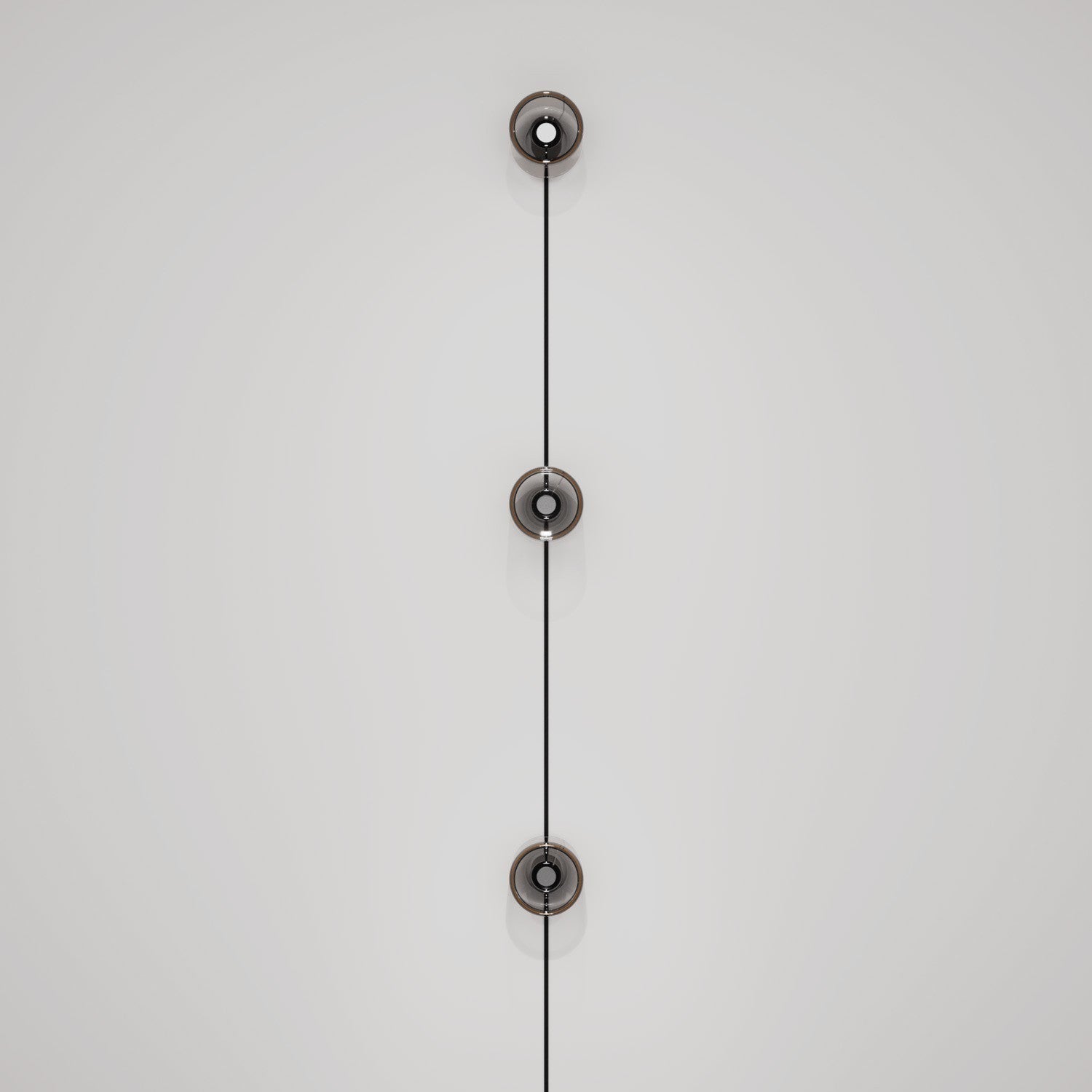 Wandlamp Design 3 spots Spostaluce Ghost rond led zwart