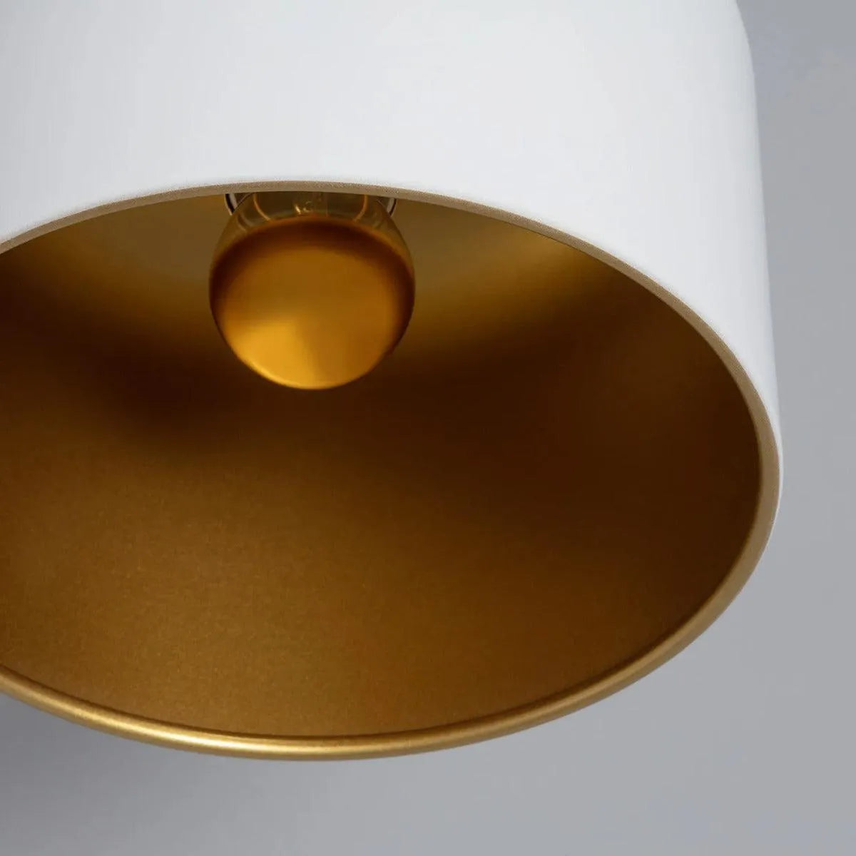 Plafondlamp zwart of wit & goud rond 'Koloman' E27 fitting design lamp 200mm - FOIR