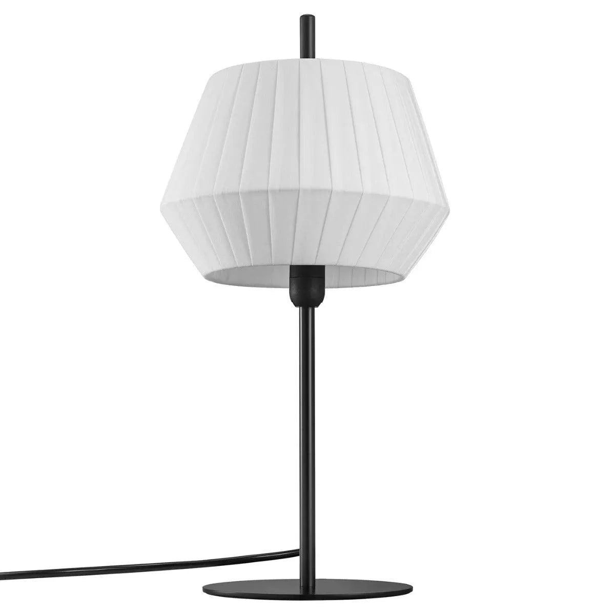 Tafellamp zwart met stoffen kap e27 fitting modern led lamp