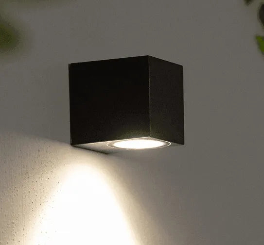 gevelverlichting zwart met gu10 fitting downlighter