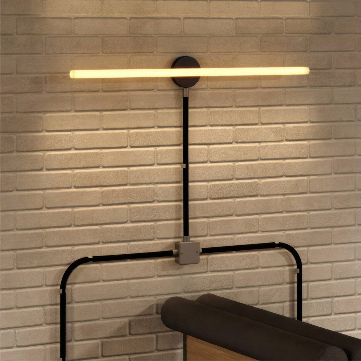 Buis zwart met stoffen afwerking (per meter)