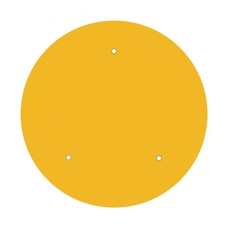 Grote plafondkap geel 3 uitgangen 40 cm - FOIR