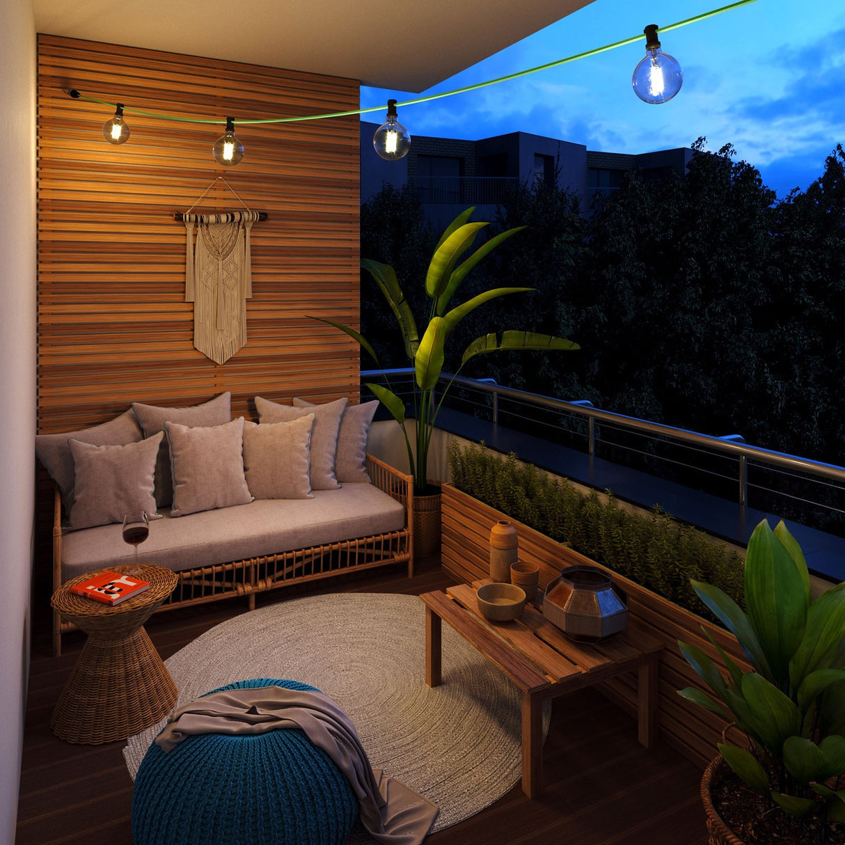 Feestverlichting zwart 12.5m 10x E27 fitting