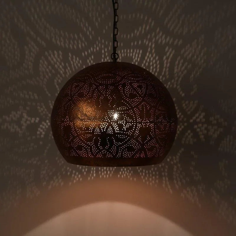 Hanglamp groot koperen hanglamp e27 fitting 400mm