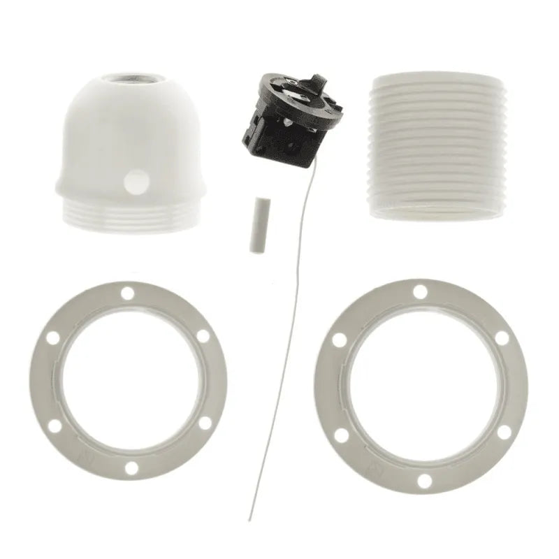 Fitting wit E27 trekschakelaar met fitting ringen - FOIR