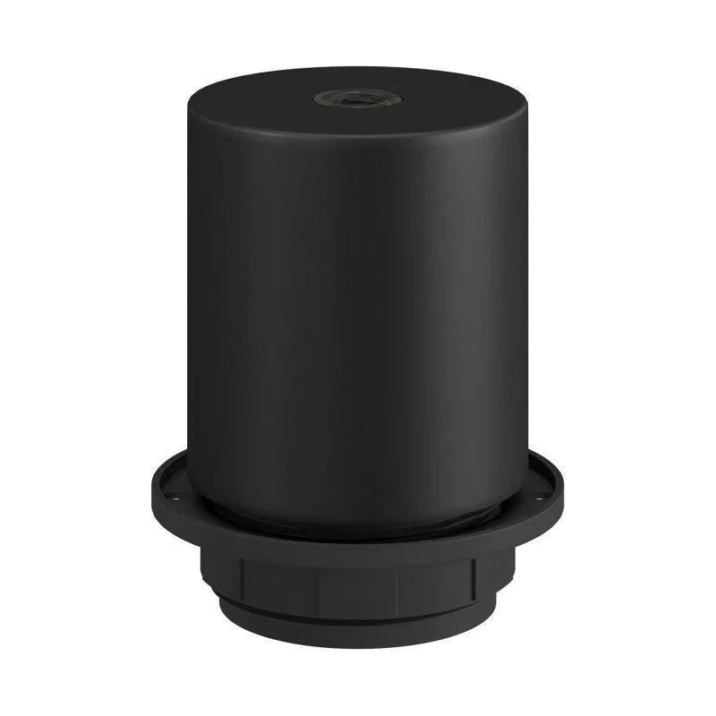 Fitting zwart met ring e27 glad ontwerp met lampenkap ring - FOIR