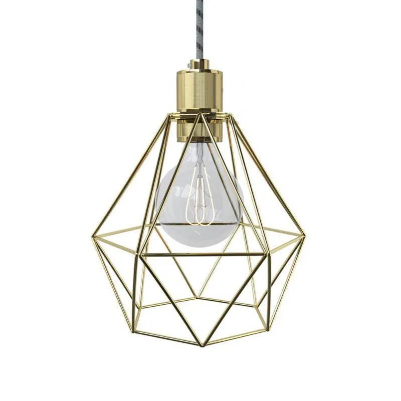 Messing lamp houder design e27 fitting gefreesd design