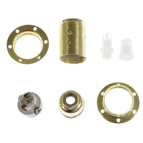 Messing E14 fitting lamp houder met lampenkap ringen 28mm - FOIR