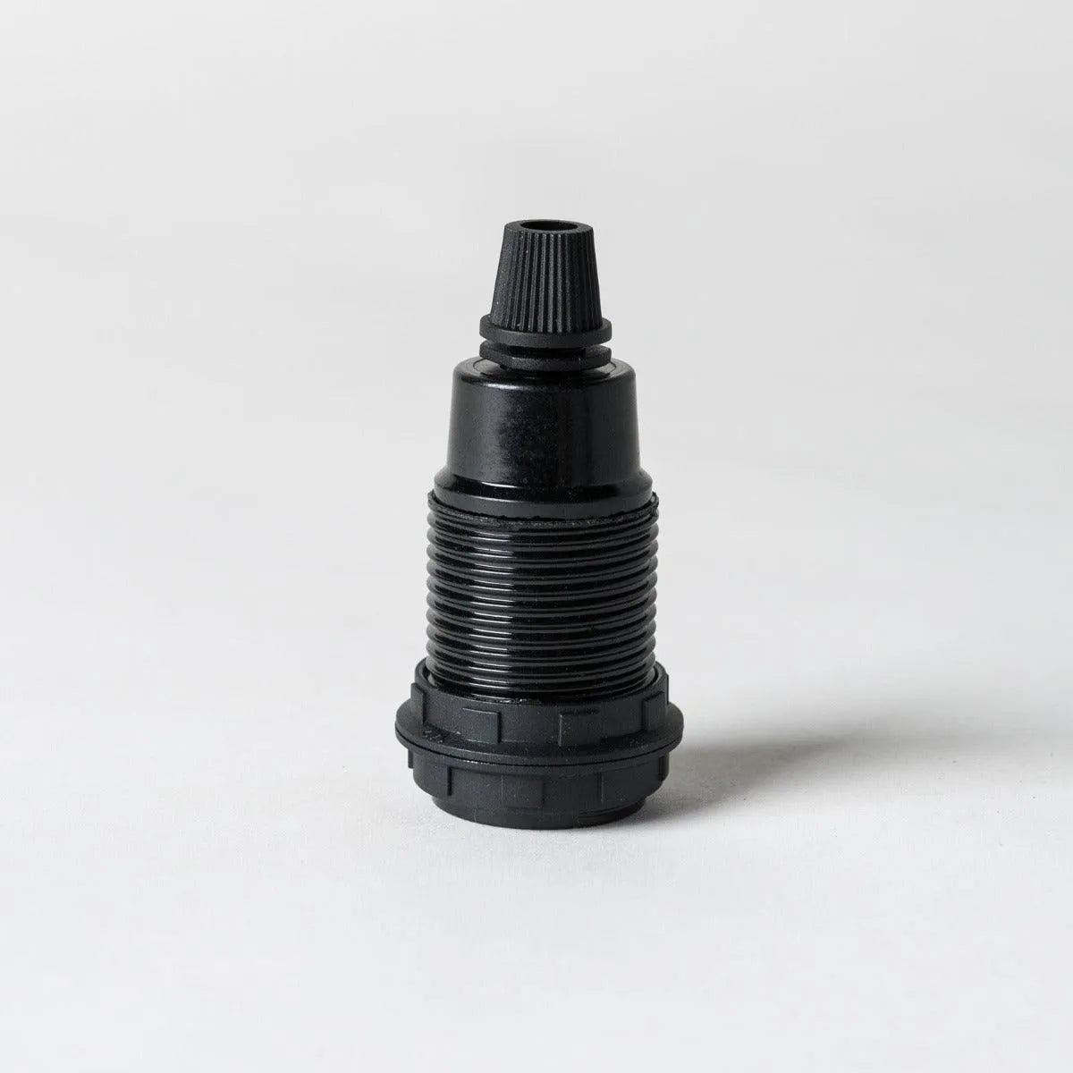 Bakeliet e14 fittig zwart met ringen