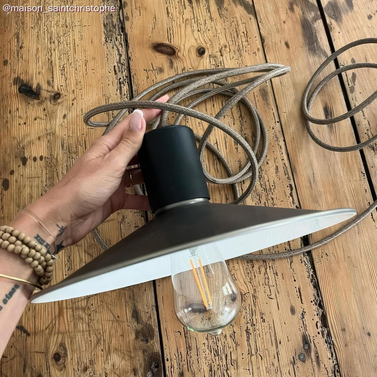 Waterdichte fitting voor lampenkap met klem ring e27