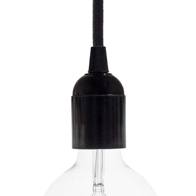 Fitting lamp zwart e27 schroef bakeliet