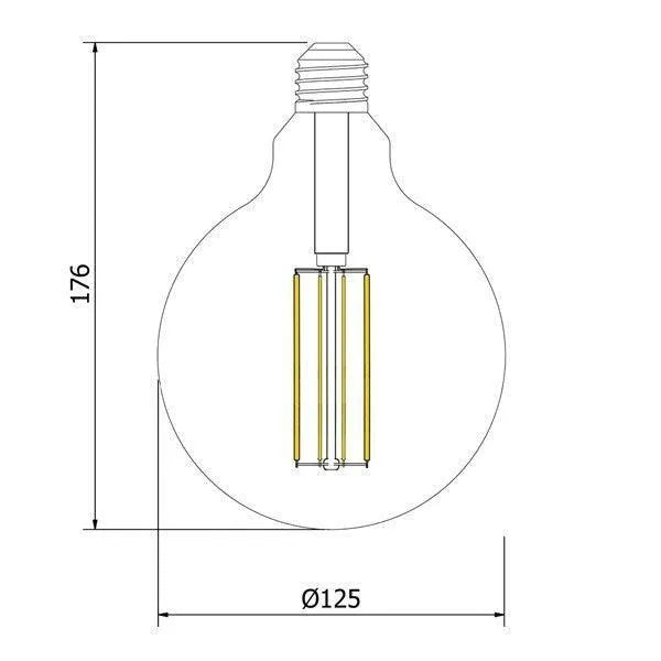 Grote led lamp spiegel e27 fitting