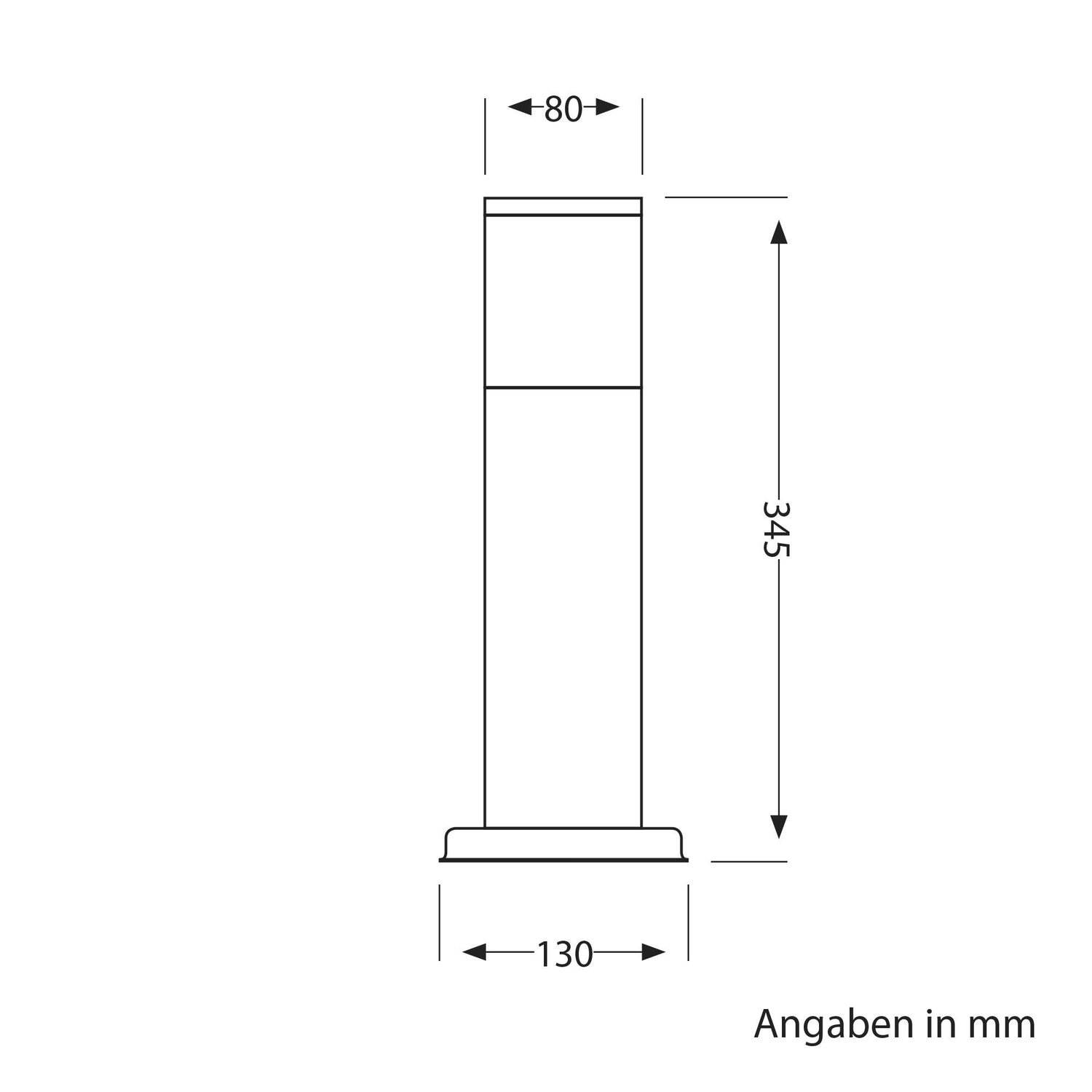 Staande buitenlamp g9 led vierkant
