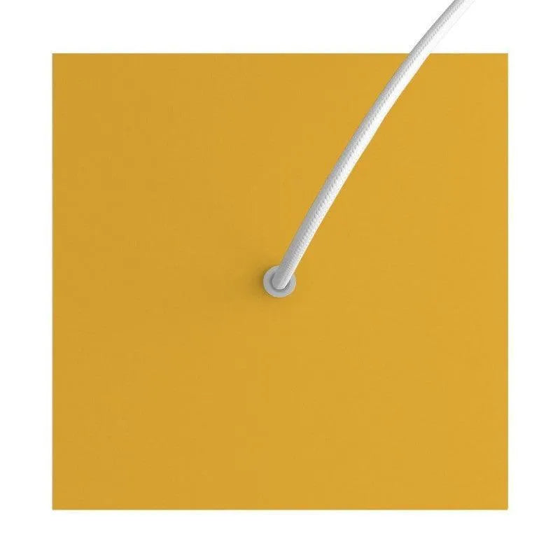 plafondkap geel vierkant met 1 uitgang metaal modern