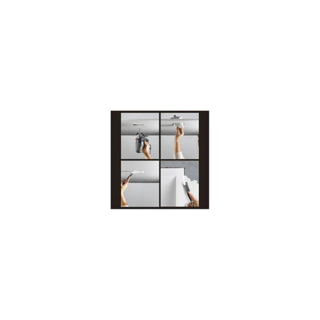 Wandlamp inbouw Gips 'Marloes' stuc lamp GU10 wit groot modern 350mm - FOIR