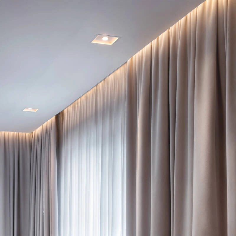 Plafondlamp gips vierkant GU10 inbouwspot