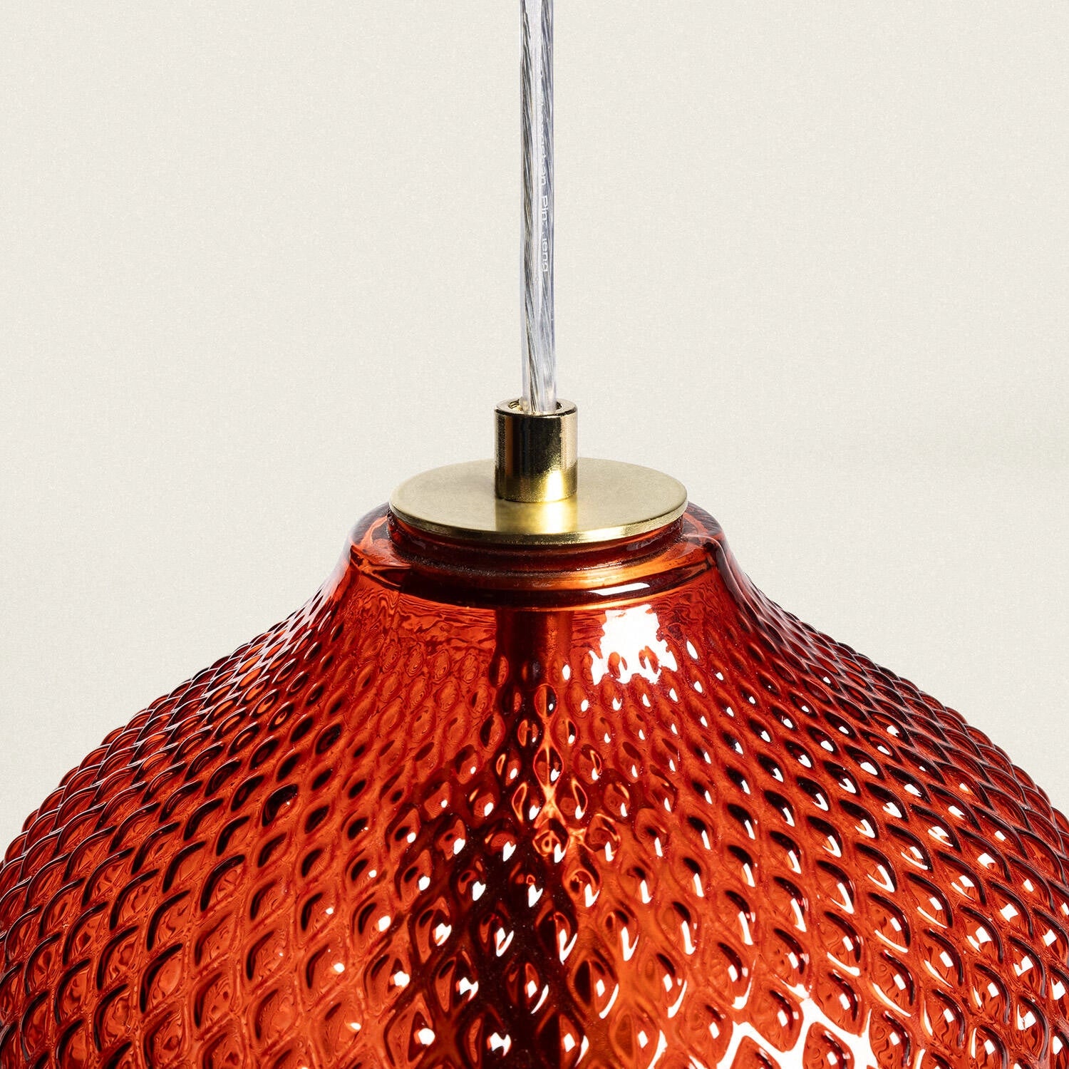 Hanglamp Rood Glas E27 rond 20 cm