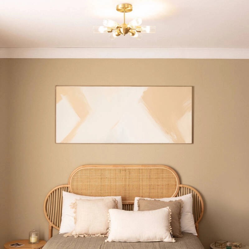 Plafondlamp goud glas Ron Irene G9 led rond