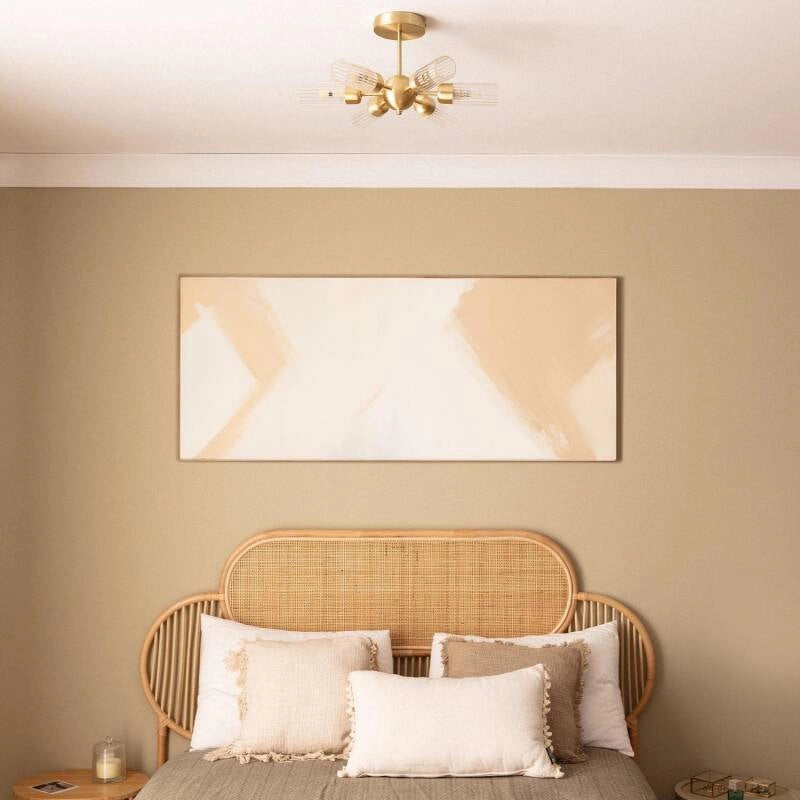 Plafondlamp goud glas Ron Irene G9 led rond